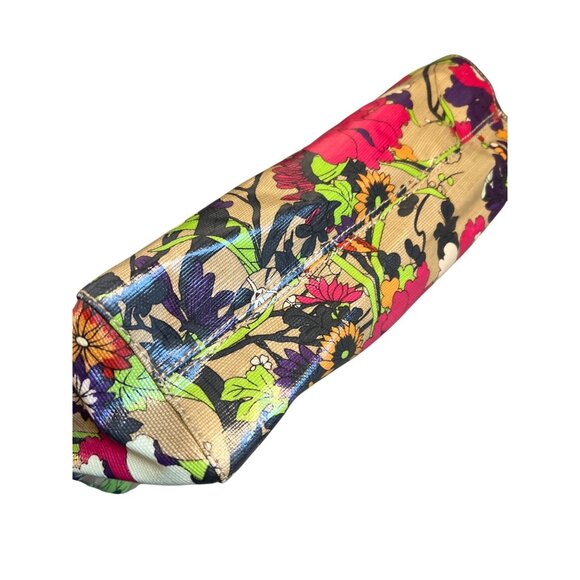 Sakroots Floral Large Satchel Bag Double Handles Gold Interior Top Zip Flowers - Picture 5 of 7